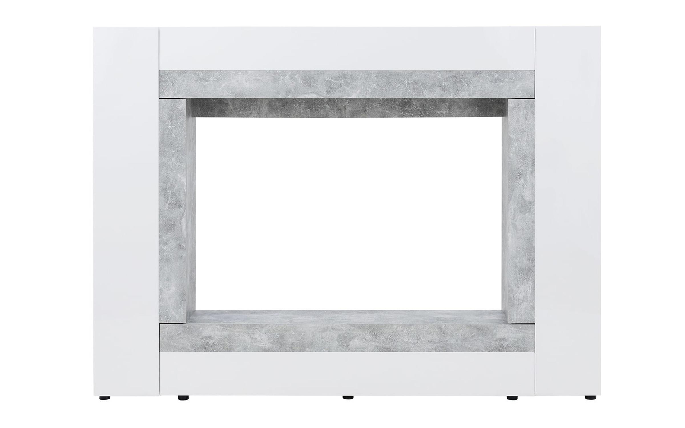 Σύνθεση Loris, λευκό γυαλιστερό  + beton  3
